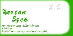 marton szep business card